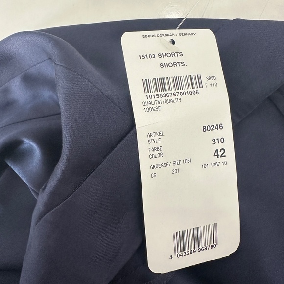 NWT Escada Navy Blue Silk Shorts Size 42/US 12 - Picture 4 of 6